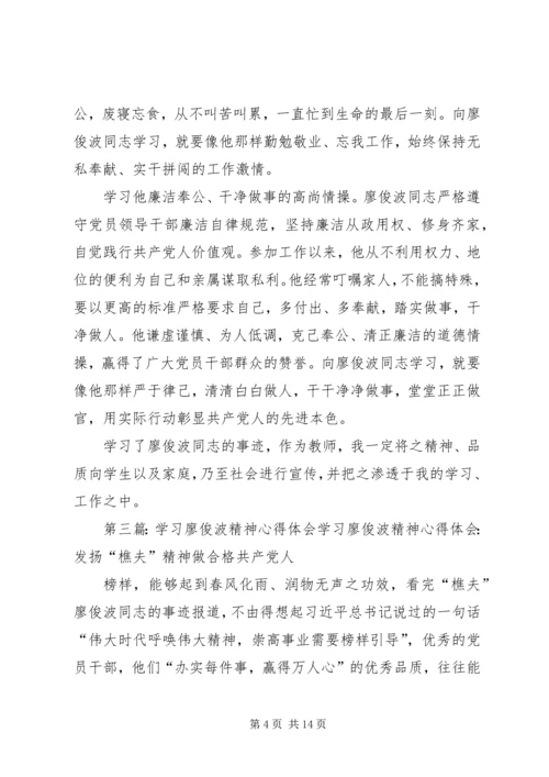 学习廖俊波精神心得体会：初心不改砥砺前行.docx