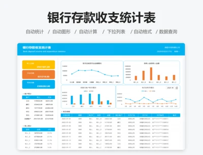 银行存款收支统计表