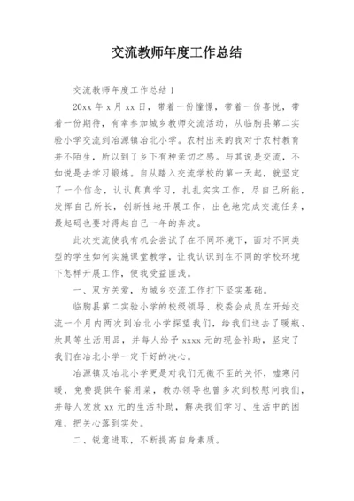 交流教师年度工作总结.docx