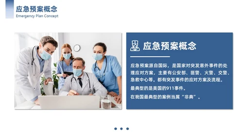 蓝色简约商务护理应急预案商务通用PPT模板应急培训