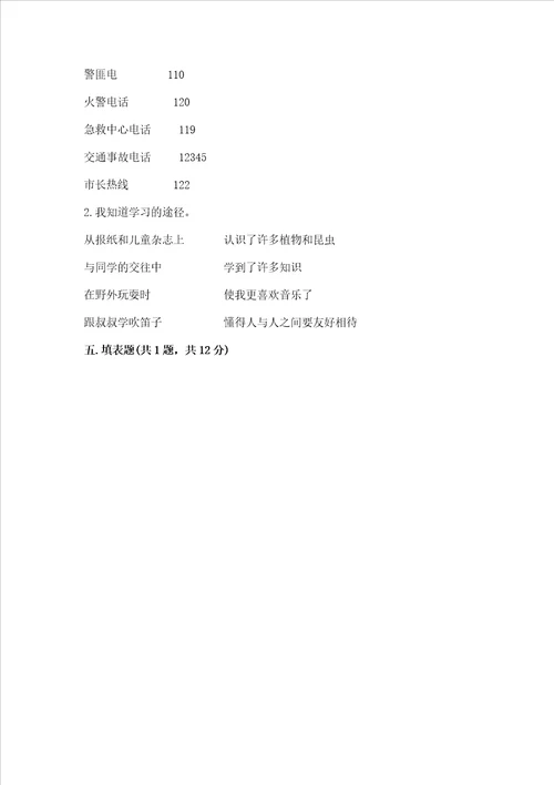 2022部编版三年级上册道德与法治期末测试卷夺冠