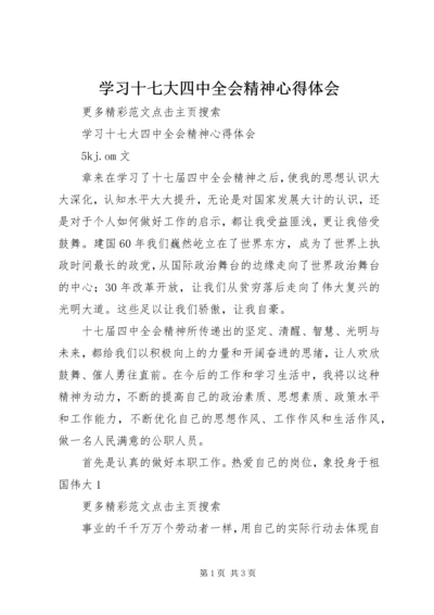 学习十七大四中全会精神心得体会 (7).docx