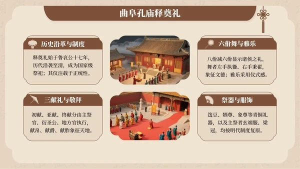 褐色中国风孔子诞辰文化宣传PPT模板
