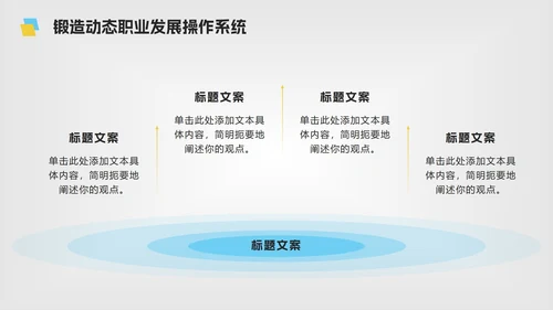 黄蓝色微立体简约大学生职业规划PPT模板