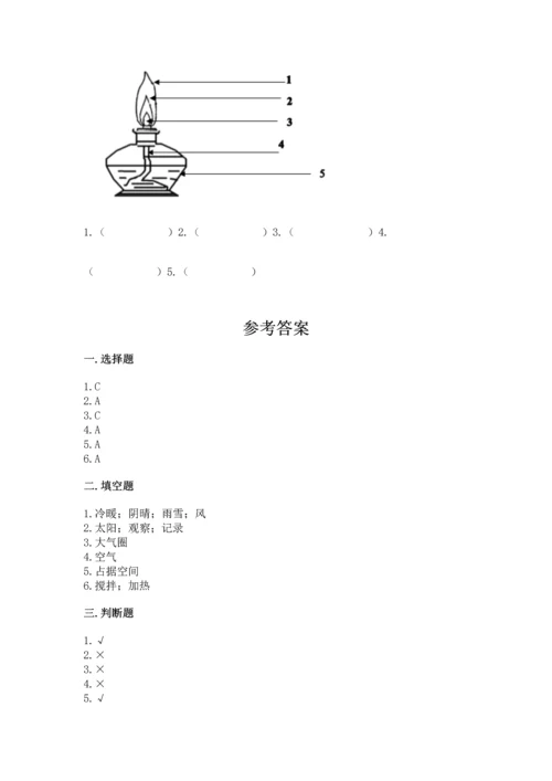 教科版三年级上册科学期末测试卷加答案.docx