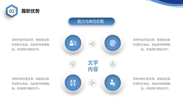 蓝色商务风微立体个人简历自我介绍PPT