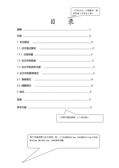 目录模板