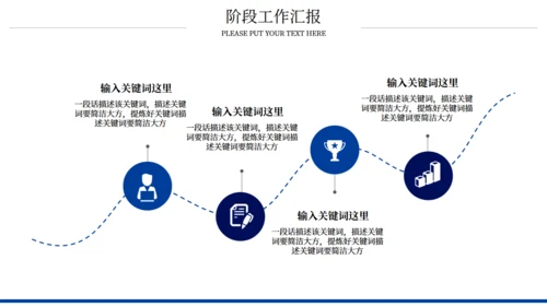 蓝色极简互联网项目汇报通用PPT模板