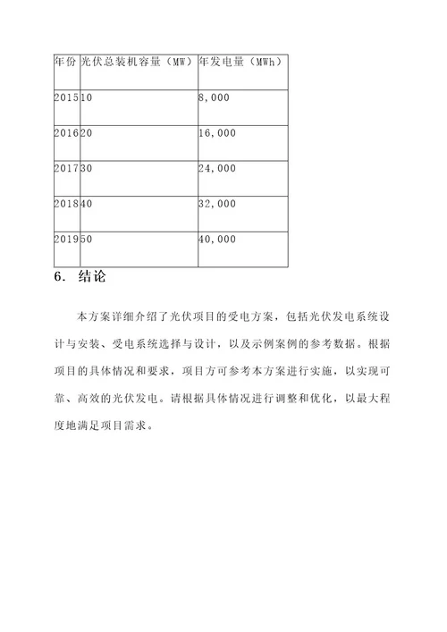 光伏项目受电方案