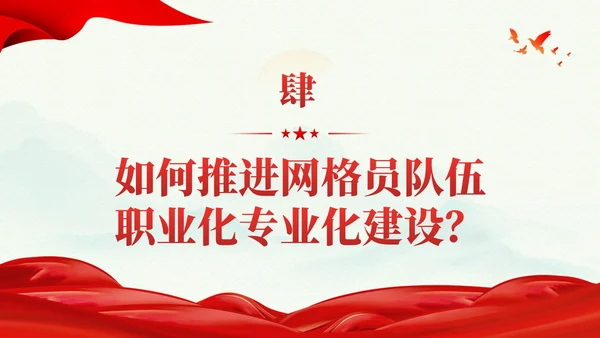 冷色系党建引领网格化管理党课课件PPT