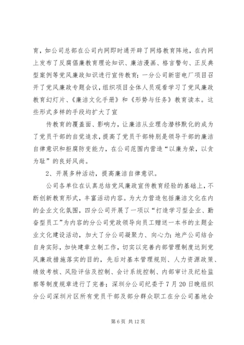 开展党风廉政教育月活动简报.docx