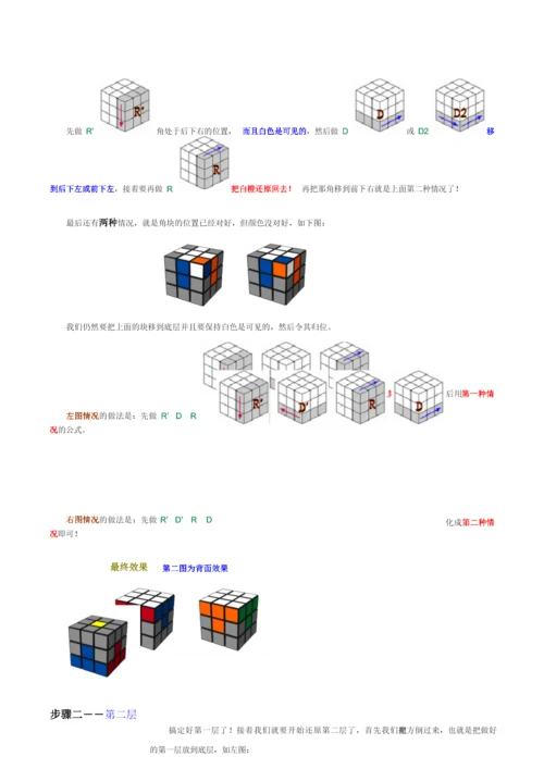 最新新手魔方公式图解.docx