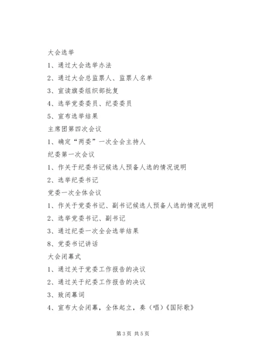某乡镇委员会第一次代表大会日程安排 (3).docx