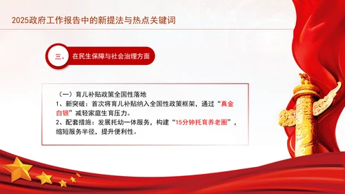 2025年全国两会政府工作报告中的新提法与热点关键词ppt