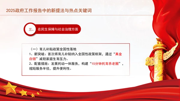2025年全国两会政府工作报告中的新提法与热点关键词ppt