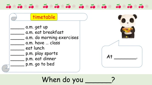 Unit 1 My day 单元复习 课件(共44张PPT)