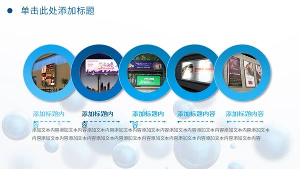 圆形泡泡3D体立感述职报告通用PPT模板