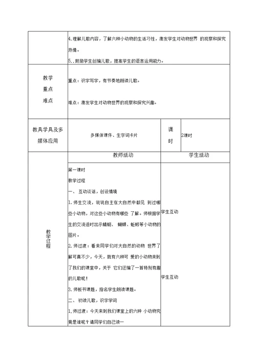 部编版小学语文一年级下册第5单元教案及教学反思2