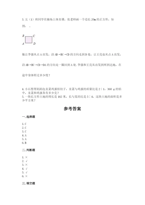 北师大版六年级下册数学期末测试卷含答案（精练）.docx