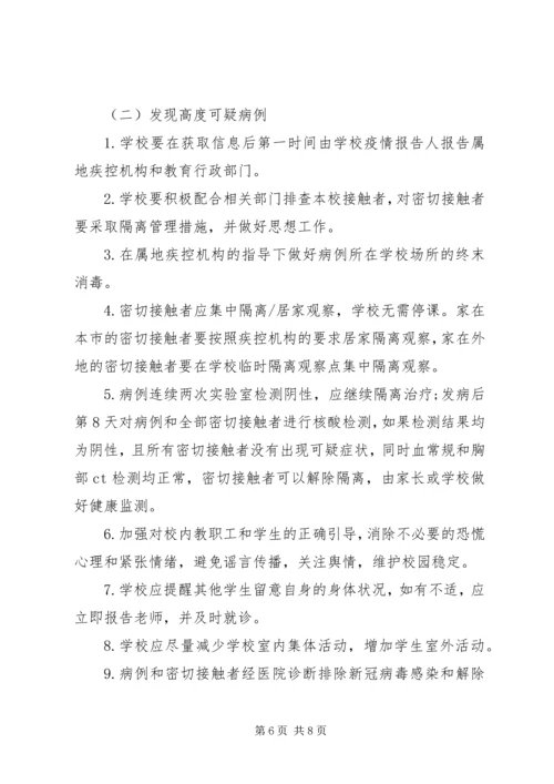 肺炎疫情应急处置预案.docx