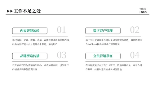 绿色插画风可爱总结汇报PPT模板