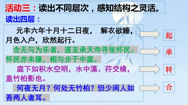 11 短文二篇《记承天寺夜游》课件