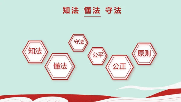 蓝色小学生法制教育宣传动态PPT模板
