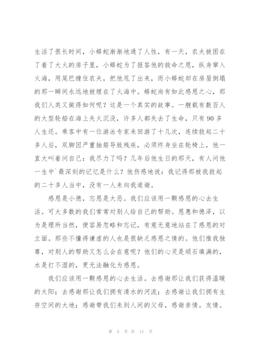 文明礼貌感恩节代表演讲稿5篇.docx