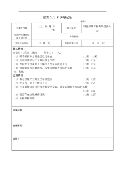 外架拆除监理旁站记录.docx