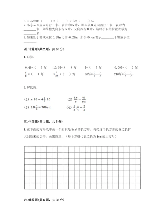 启东市六年级下册数学期末测试卷带答案.docx