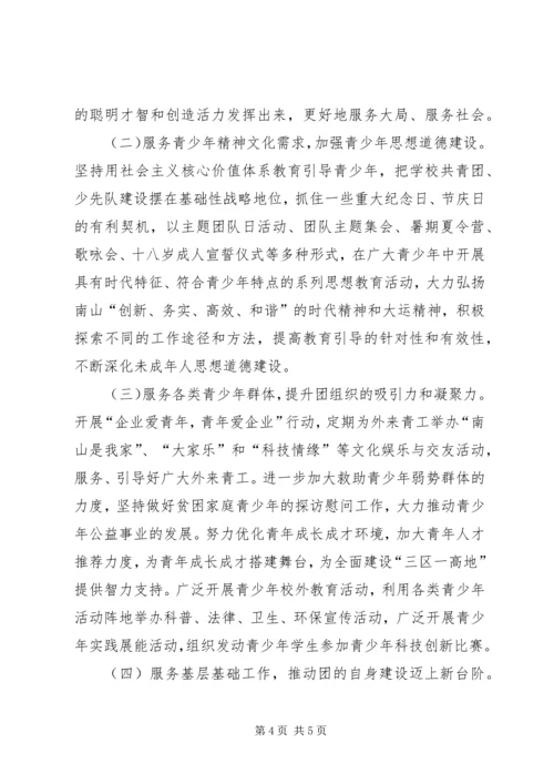 团区委经济社会形势分析会汇报材料.docx