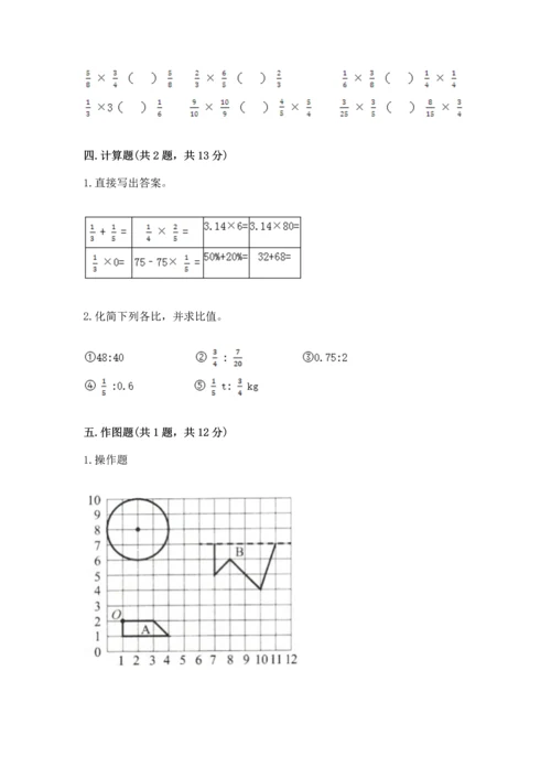 六年级上册数学期末测试卷往年题考.docx