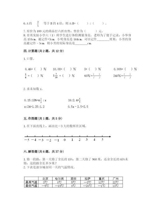 人教版六年级下册数学期末测试卷精品（黄金题型）.docx