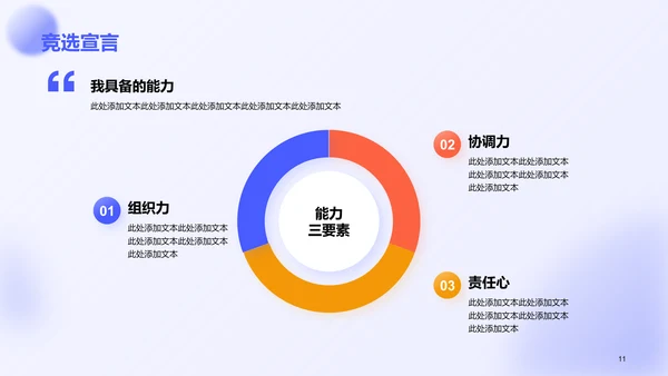 蓝色创意3D学生会竞聘述职PPT