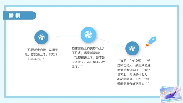蓝色水彩插画木偶奇遇记读书分享会PPT