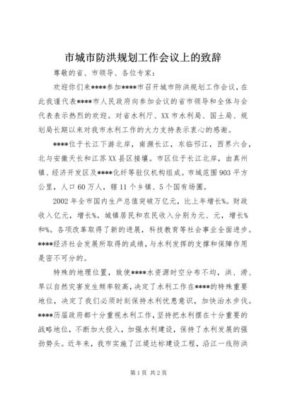 市城市防洪规划工作会议上的致辞.docx