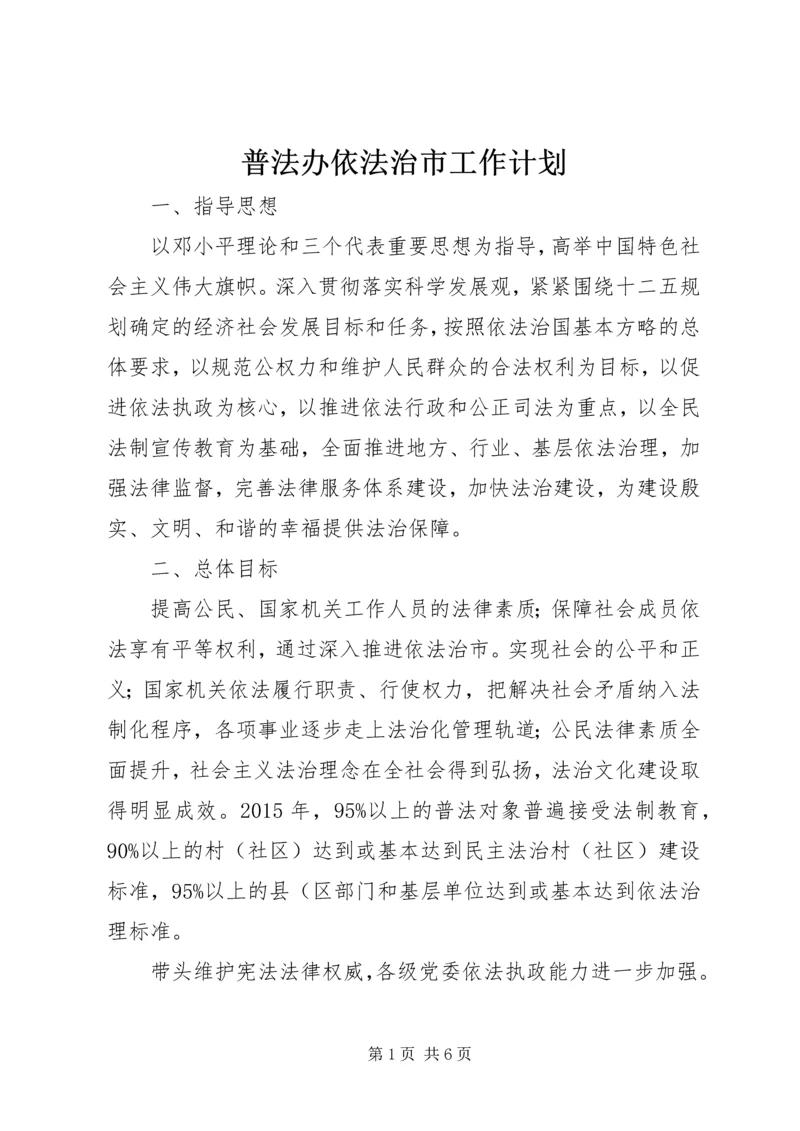 普法办依法治市工作计划.docx