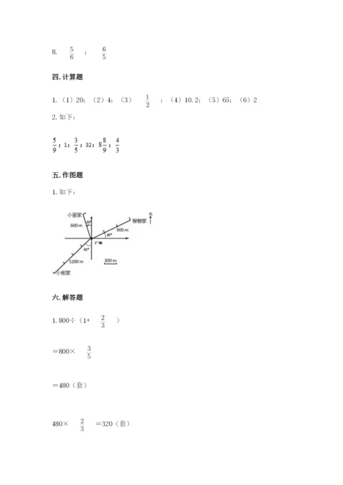 人教版六年级上册数学期中测试卷含答案【培优b卷】.docx