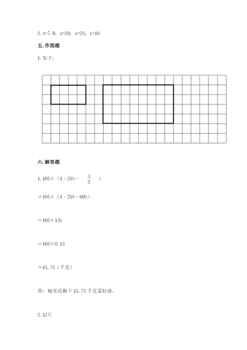 冀教版小学六年级下册数学期末综合素养测试卷（名师系列）.docx