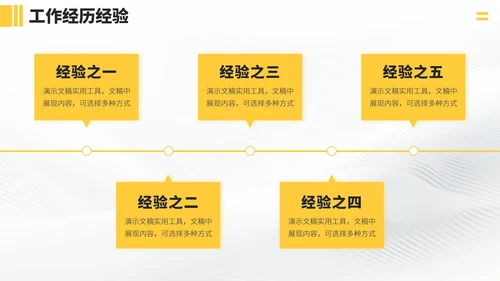 黄色企业求职面试简历PPT模板