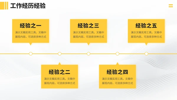 黄色企业求职面试简历PPT模板