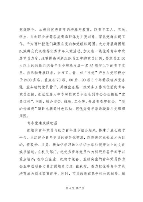 浙江XX市“青春党建”工作的探索与思考.docx