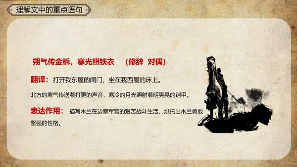 木兰诗语文必背古诗词教学课件PPT模板