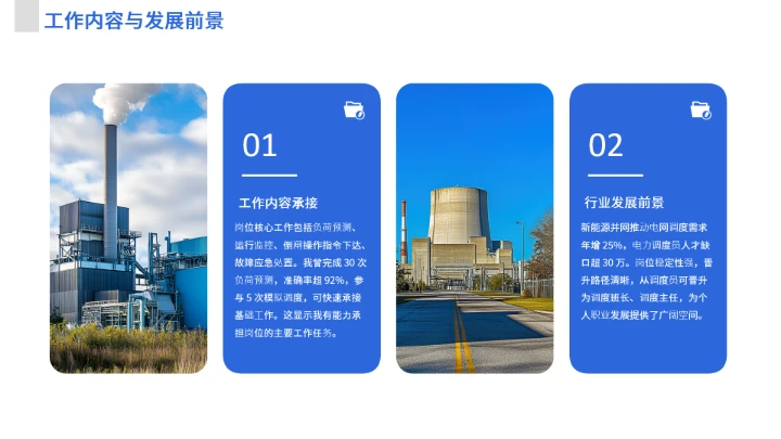 蓝色商务电气工程和自动化专业大学生求职个人能力综合展示职业生涯规划通用PPT模版