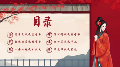 红楼梦人物介绍通用PPT模板