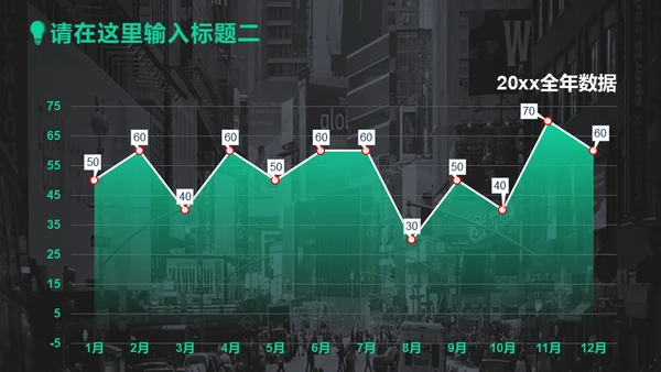 大气绿灰配色年终汇报商务通用PPT模板