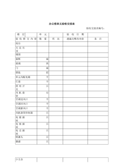 《物业管理》表格大全.docx