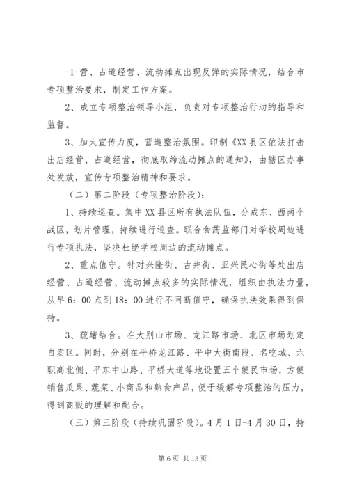 城管局治理占道经营出店经营专项工作汇报.docx