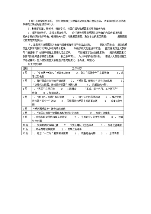 中学爱国主义教育活动方案