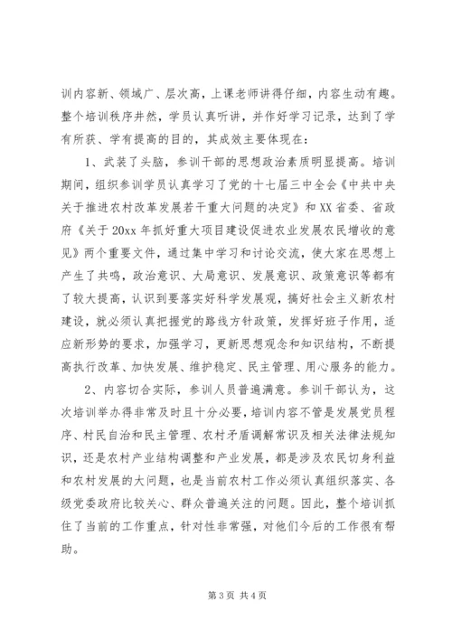 乡镇村支书记培训工作总结.docx